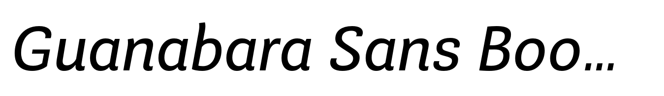 Guanabara Sans Book Italic